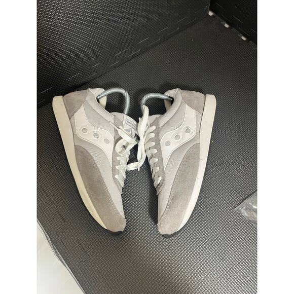 Saucony Hornet Women's 8.5 White Gray S60538-11 Suede Athletic Sneakers Classuc - Picture 4 of 7